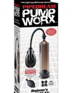 Вакуумный Вибростимулятор Pump Worx Beginner's Auto VAC Kit для полового члена