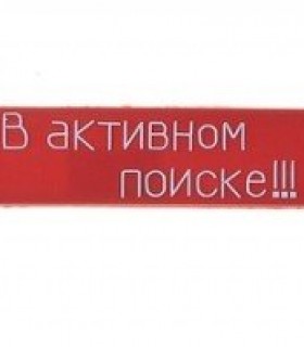 Прикольный шуточный браслет Резиновый "В Активном Поиске" 2,3* 21,5 см